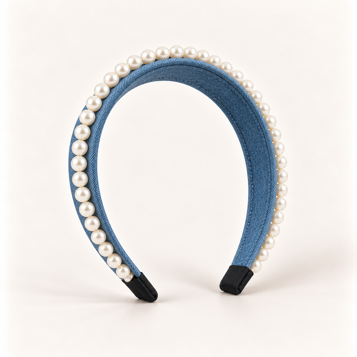 Orynessa Denim Pearl Headband
