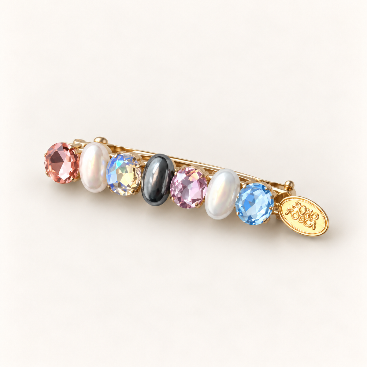 Orynessa Gemstone Pearl Barrette