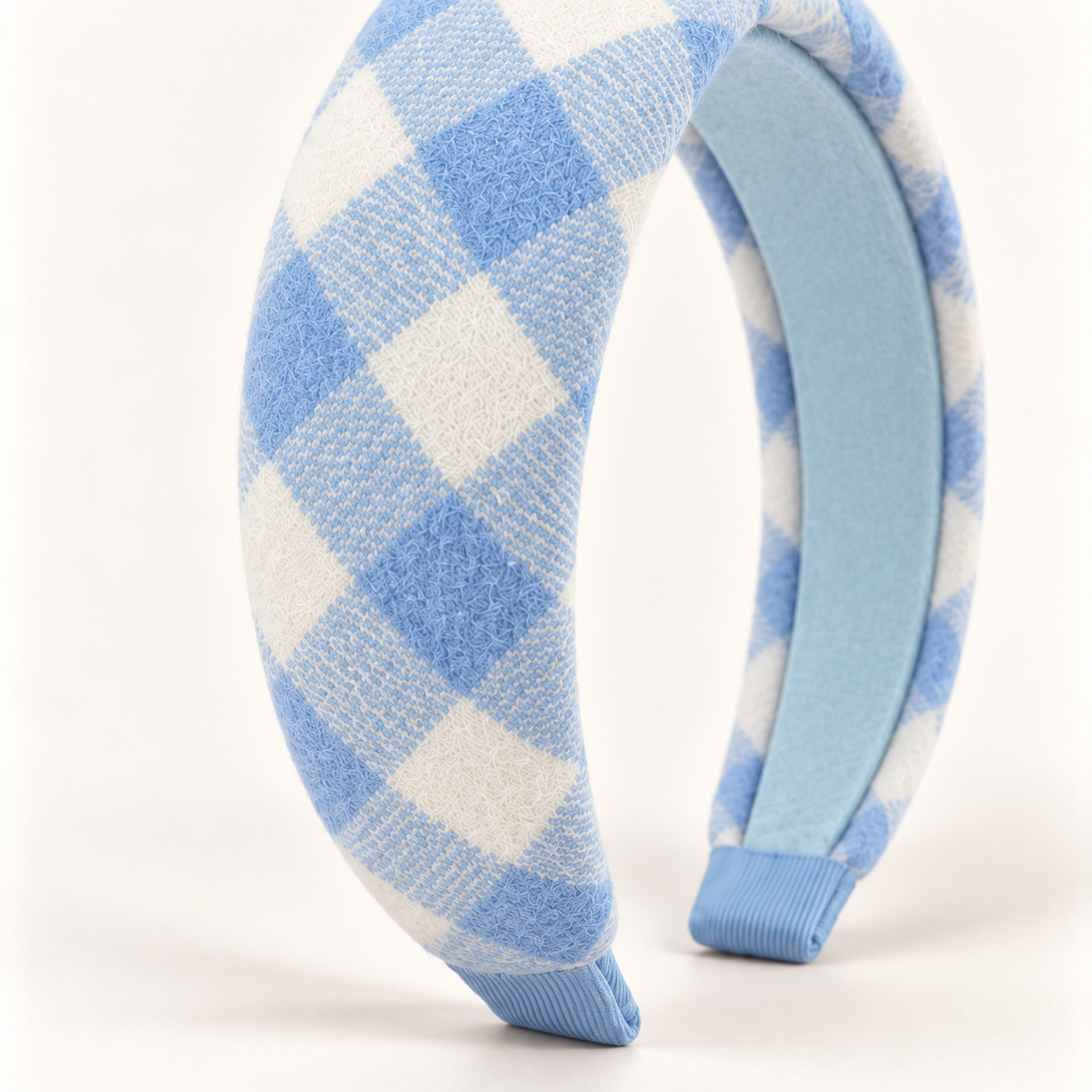Orynessa Sky Gingham Padded Headband