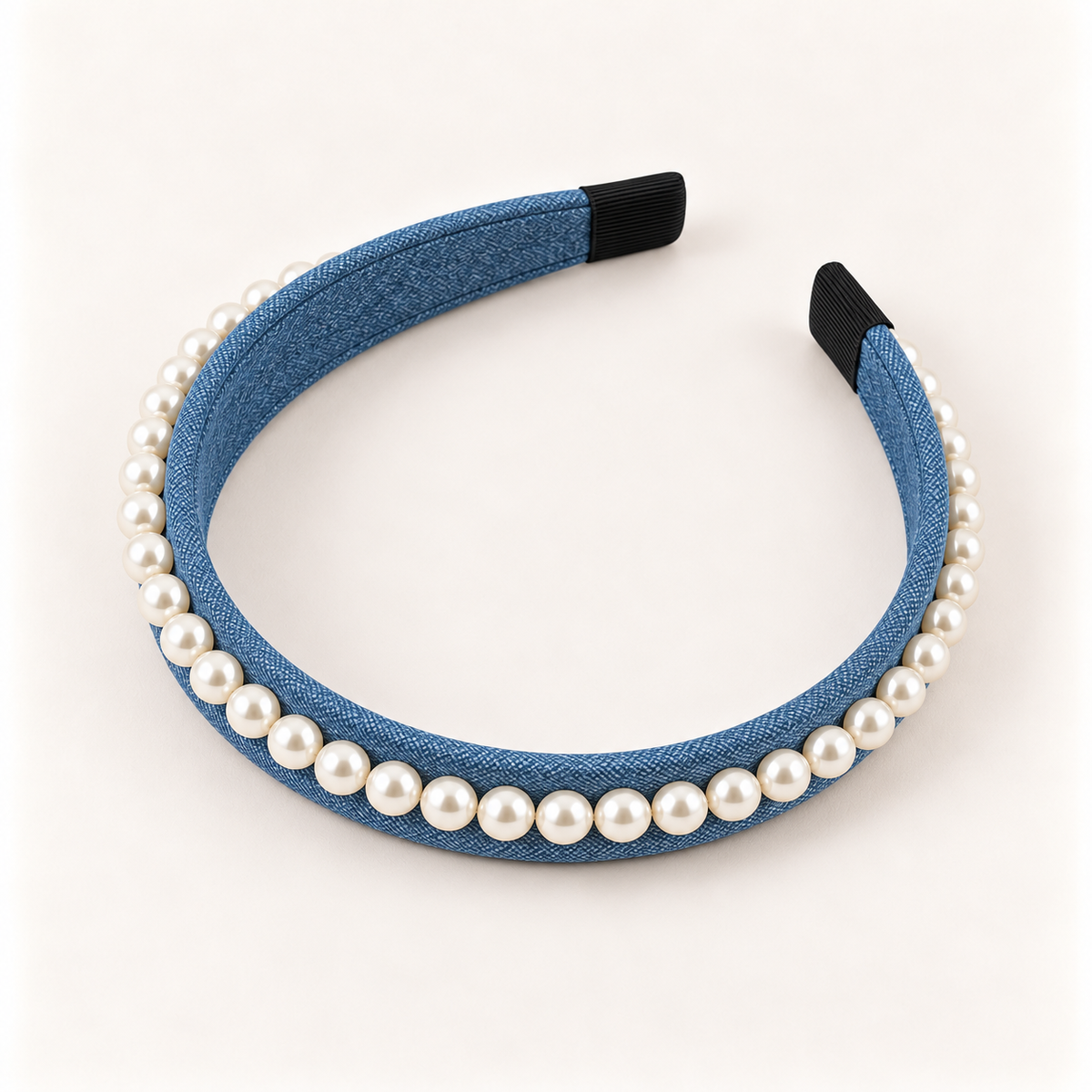 Orynessa Denim Pearl Headband