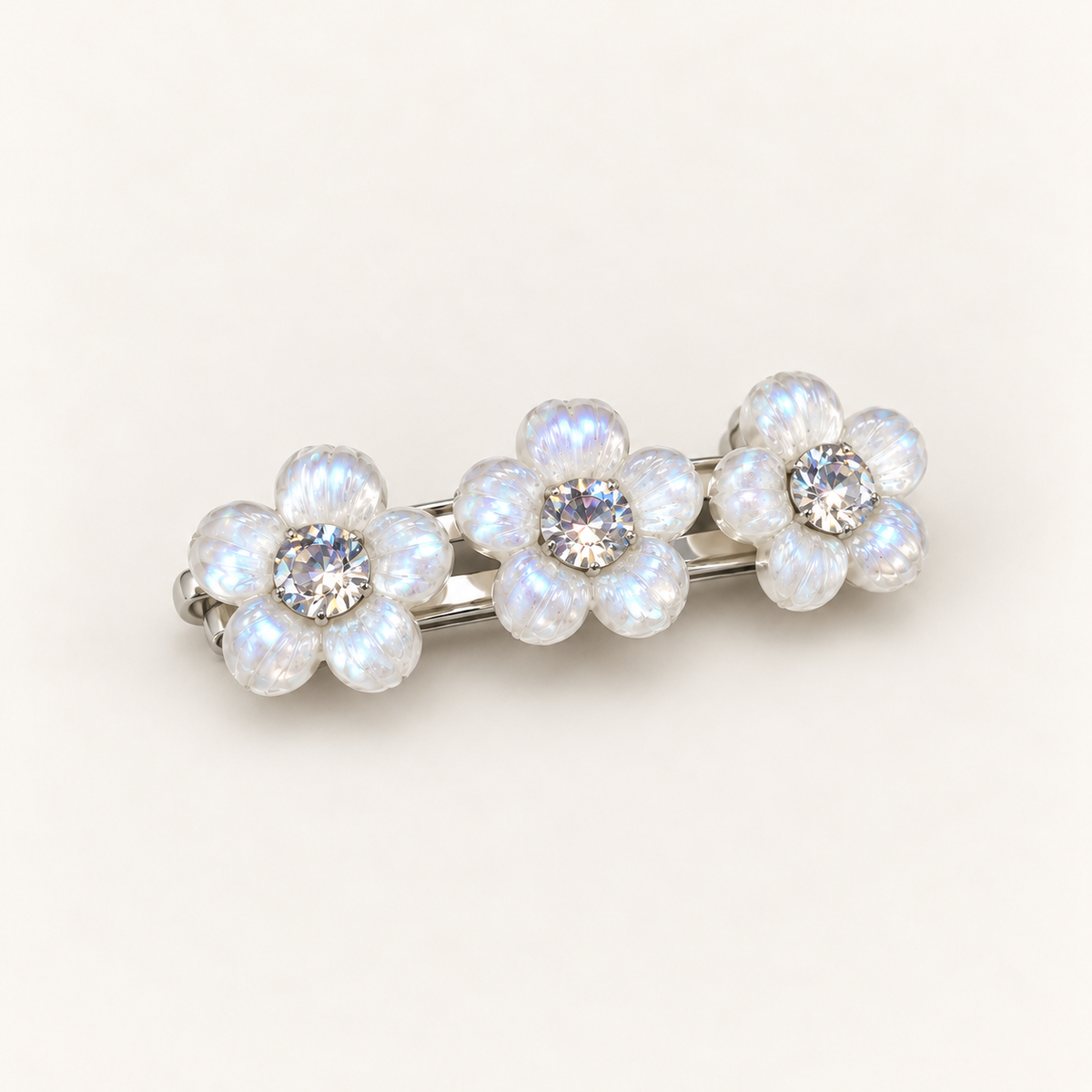 Orynessa Pearl Blossom Crystal Barrette