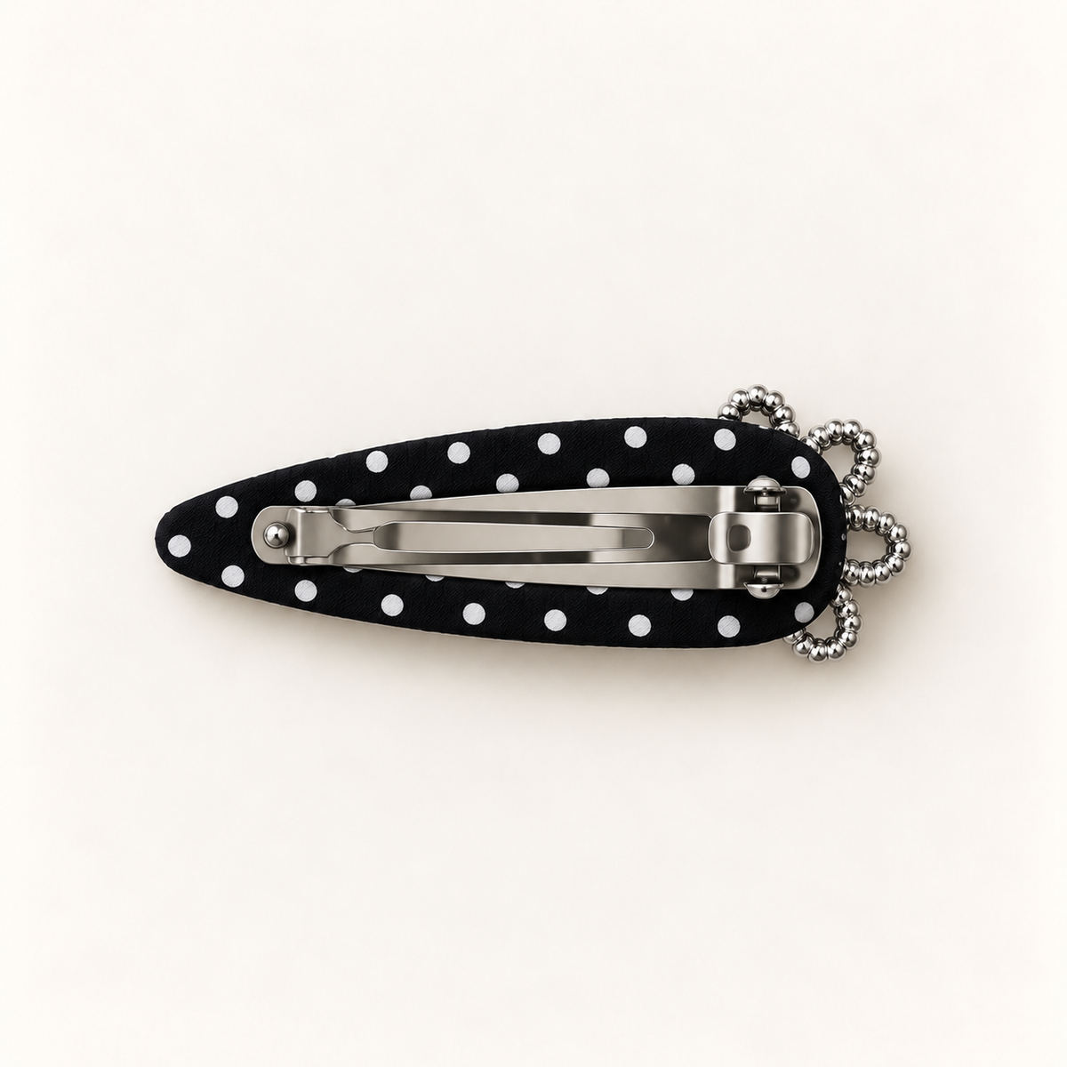 Orynessa Noir Polka Dot Flower Barrette