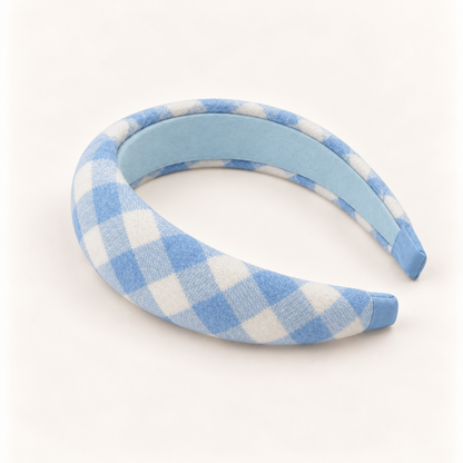 Orynessa Sky Gingham Padded Headband