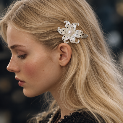 Orynessa Celestial Pearl Flower Barrette
