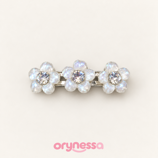 Orynessa Pearl Blossom Crystal Barrette