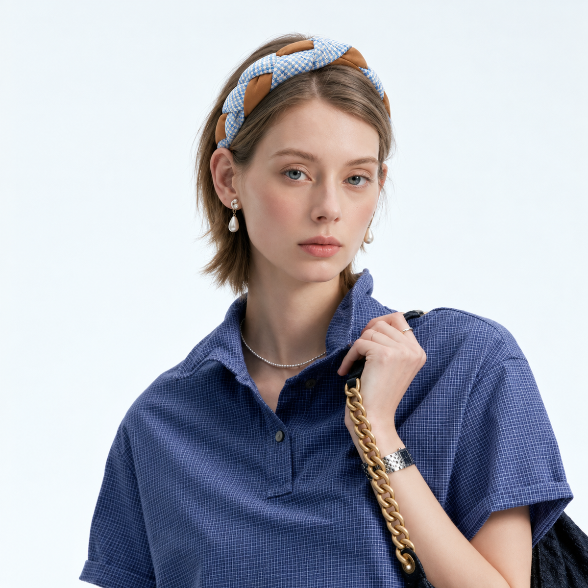 Orynessa Sky & Caramel Braided Headband