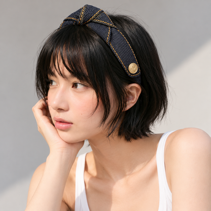 Orynessa Denim Knot Headband