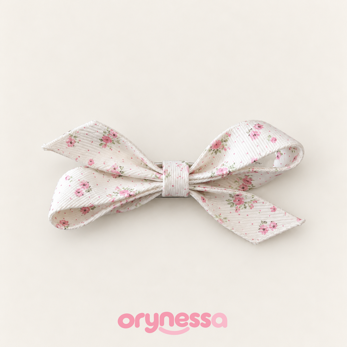 Orynessa Rosalie Floral Bow Barrette