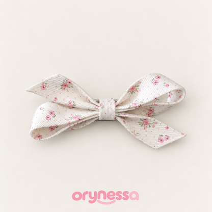 Orynessa Rosalie Floral Bow Barrette