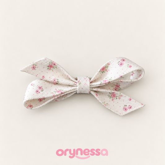 Orynessa Rosalie Floral Bow Barrette
