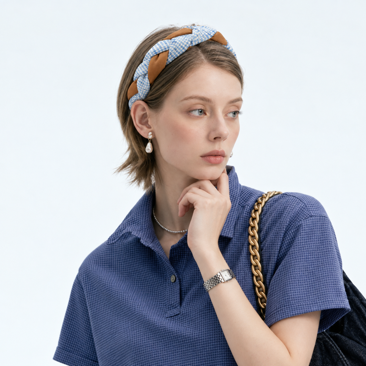 Orynessa Sky & Caramel Braided Headband
