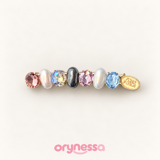 Orynessa Gemstone Pearl Barrette